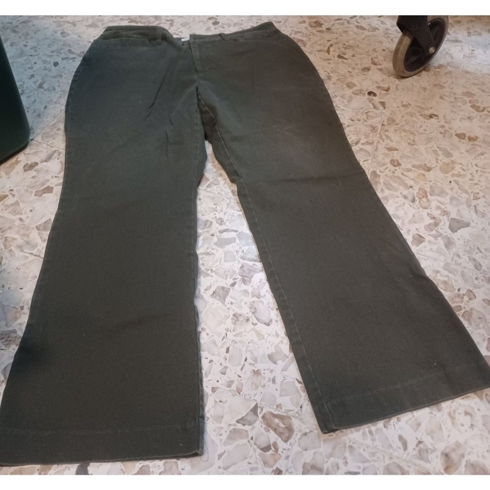 Coldwater Creek Women's Pants SZ P14 Green Flat Front